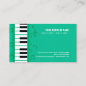 Klavier- und Musikereignisse Visitenkarte (Rückseite)