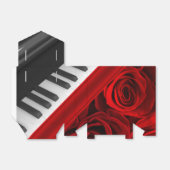 Klavier und Rose Geschenkschachtel (Ungefaltet)