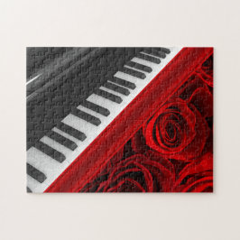 Klavier und Rosen Puzzle
