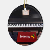 Klavier und Roter Klaviersaal, Weihnachtsgeschenk Keramik Ornament (Links)
