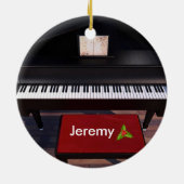 Klavier und Roter Klaviersaal, Weihnachtsgeschenk Keramik Ornament (Hinten)