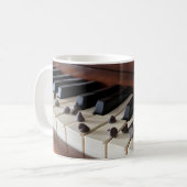 Klavier und Schokoladensplitter (11oz) Kaffeetasse (Vorderseite Links)