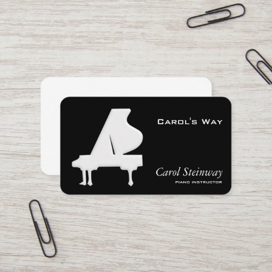 Klavier Visitenkarte (Vorderseite/Rückseite Beispiel)