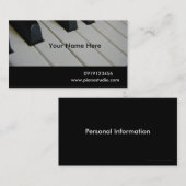 Klavier Visitenkarte (Vorne/Hinten)