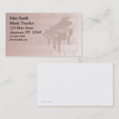 Klavier-Visitenkarte Visitenkarte (Vorne/Hinten)