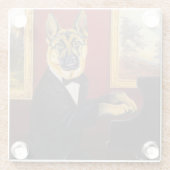 Klavier-Walzer des Schäferhund-| Glasuntersetzer (Rückseite)
