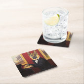 Klavier-Walzer des Schäferhund-| Rechteckiger Pappuntersetzer (Vor Ort)