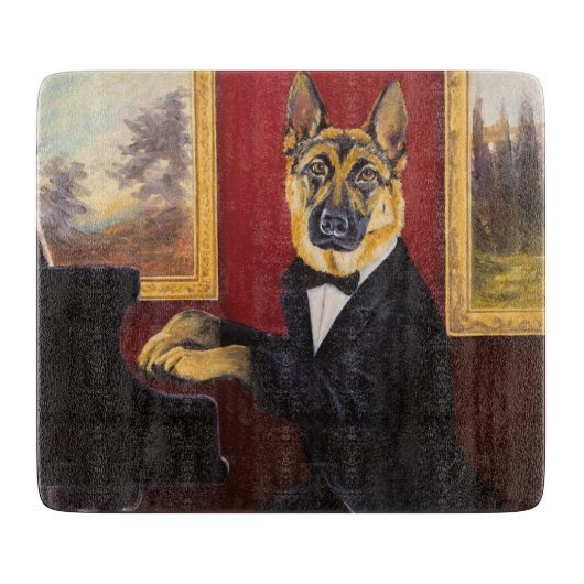 Klavier-Walzer des Schäferhund-| Schneidebrett (Vorderseite)