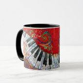 Klavier-Wecker-Tasse Tasse (Vorderseite Links)