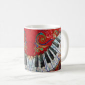 Klavier-Wecker-Tasse Tasse (VorderseiteRechts)