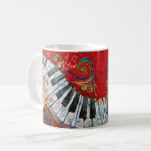 Klavier-Wecker-Tasse Tasse (Vorderseite Links)