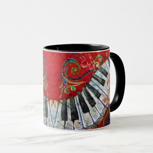 Klavier-Wecker-Tasse Tasse (VorderseiteRechts)