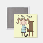Klavier - Weibliche Hemden und Geschenke Magnet (Vorderseite/Rückseite)