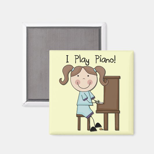 Klavier - Weibliche Hemden und Geschenke Magnet (Vorderseite/Rückseite)
