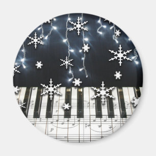 Klavier-Weihnachtsschneeflocke-Tastatur Magnet