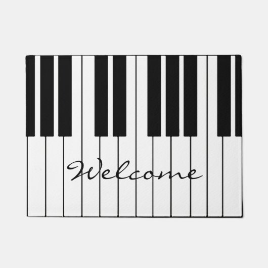 KLAVIER-WILLKOMMEN 18" x 24" Tür-Matte Fußmatte (Vorderseite)