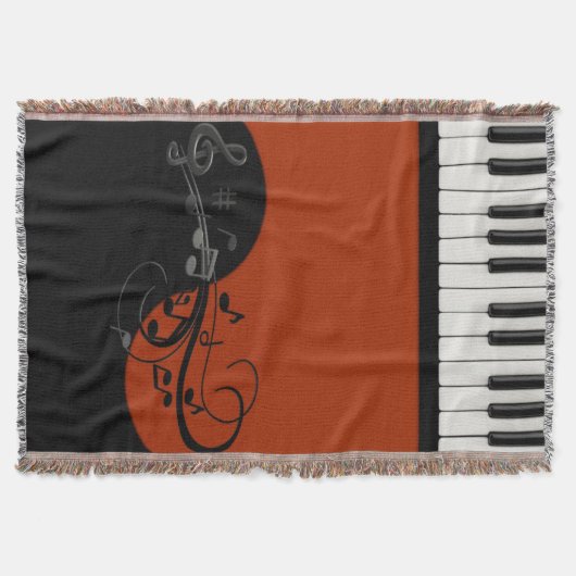 Klavier Wurfdecke Decke (Vorderseite)