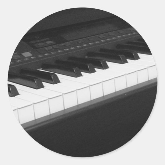Klavieraufkleber Runder Aufkleber (Vorderseite)