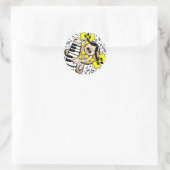 Klavierbaby Runder Aufkleber (Tasche)