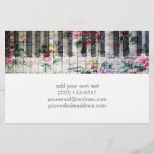 Klavierblumendesign Flyer (Hinten)