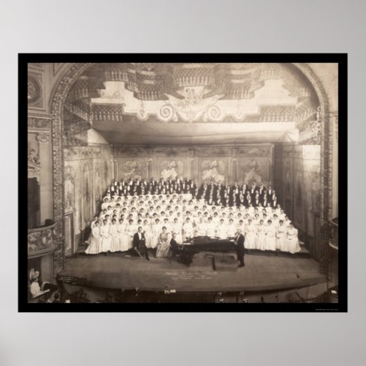 Klavierchor Milwaukee Foto 1906 Poster (Vorne)