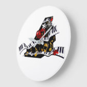 Klavierdesign Musik Decke Wall Clock Juleez Große Wanduhr (Winkel)