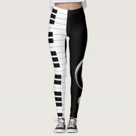 Klavierdreifacher Clef-SchlüsselLeggings Leggings