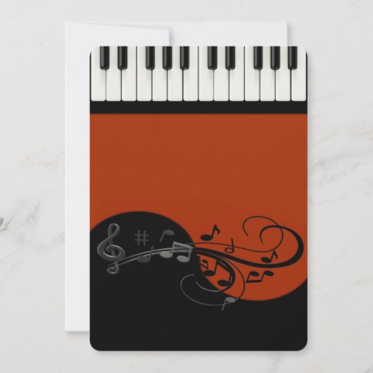 Klaviereinladung Einladung (Vorderseite)