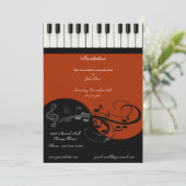 Klaviereinladung Einladung (Stehend Vorderseite)