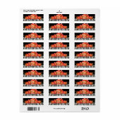 Klavieretikett mit Tastatur und Rose (Vorne)