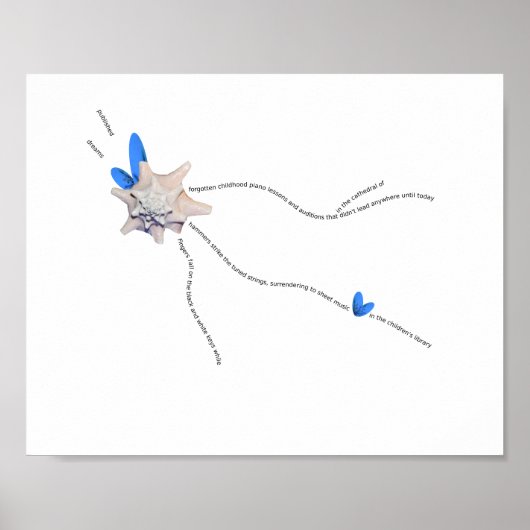 Klaviergedicht Seashell Küstenküste Poster (Vorne)