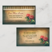 Klaviergewohnheits-Visitenkarten Visitenkarte (Vorne/Hinten)