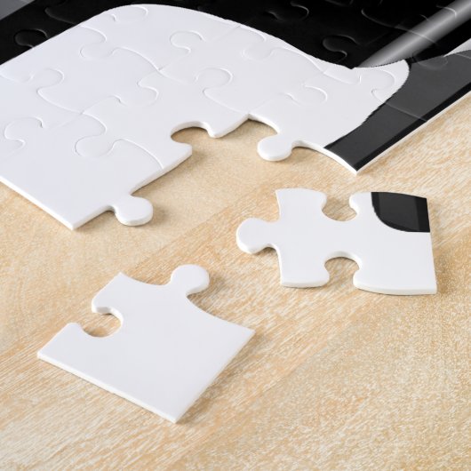 Klavierglanzschwarzes Puzzle (Seite)