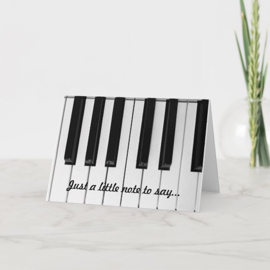 Klavierkarte Dankeskarte (Vorderseite)