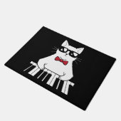 Klavierkatze Fußmatte (Schrägansicht)