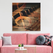 KlavierKlaviertastatur Leinwanddruck (Insitu (Wohnzimmer))