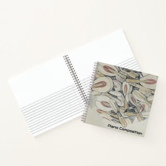 Klavierkomposition Notizblock (Innenseite)