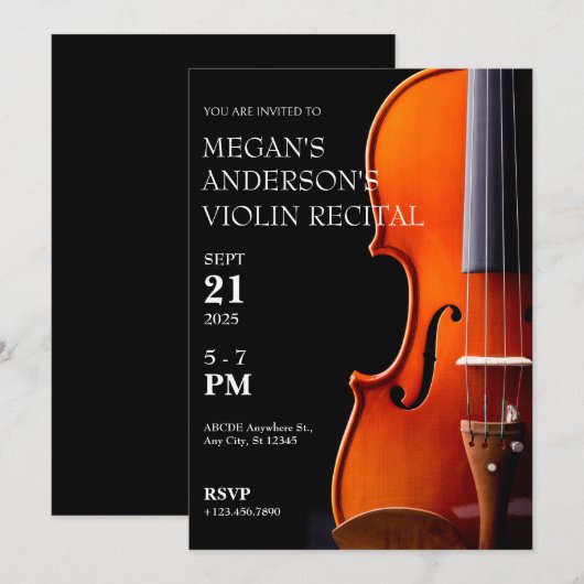 Klavierkonzert Einladung (Vorne/Hinten)