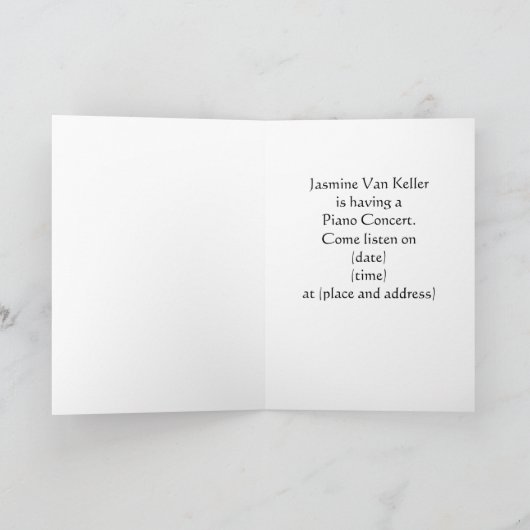 Klavierkonzert Einladung (Innenseite)