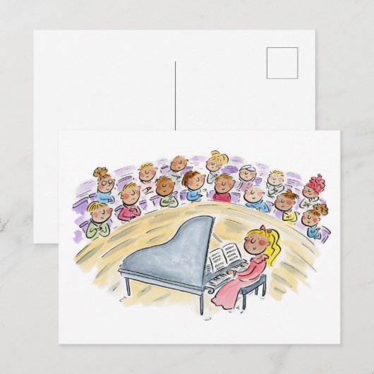 Klavierkonzert Postkarte (Vorne/Hinten)