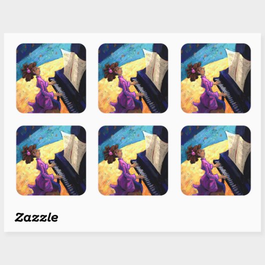 Klavierkonzert Quadratischer Aufkleber (Blatt)