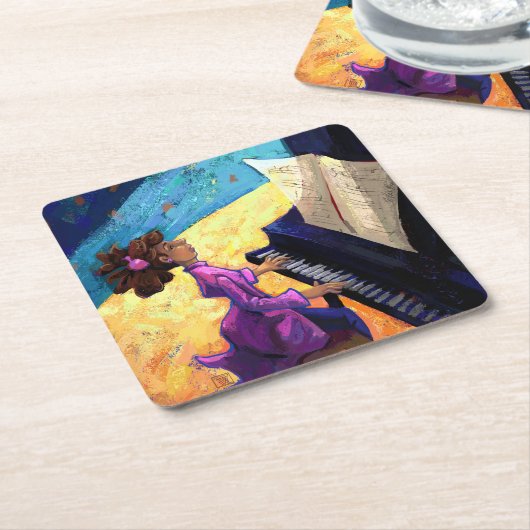 Klavierkonzert Rechteckiger Pappuntersetzer (angewinkelt)