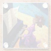 Klavierkonzerte Kunst Glasuntersetzer (Rückseite)