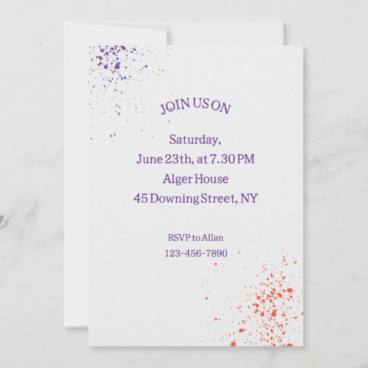 Klavierkunst Geburtstagsparty Einladung (Rückseite)