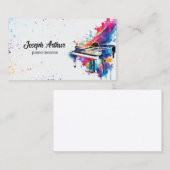 Klavierkünstlerische Lehrerin Visitenkarte (Vorne/Hinten)