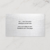 Klavierlehrer Elegante Weiße Musik Visitenkarte (Rückseite)