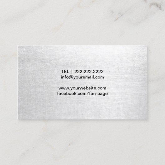 Klavierlehrer Elegante Weiße Musik Visitenkarte (Rückseite)