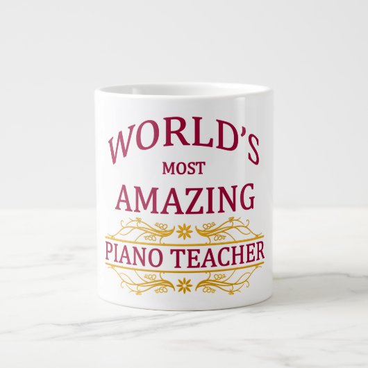 Klavierlehrer Jumbo-Tasse (Vorderseite)