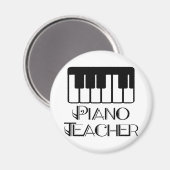 Klavierlehrer Keyboard Music Magnet (Vorderseite/Rückseite)