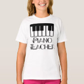 Klavierlehrer Keyboard Music T-Shirt (Vorderseite)